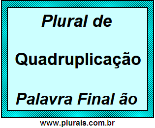 Plural de Quadruplicação