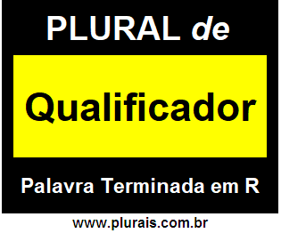 Plural de Qualificador