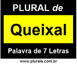 Plural de Queixal