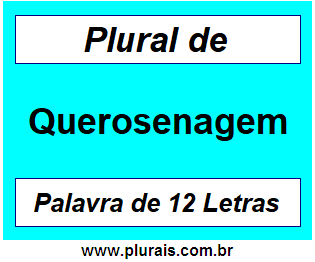 Plural de Querosenagem