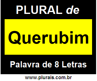 Plural de Querubim