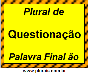 Plural de Questionação