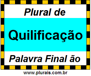 Plural de Quilificação