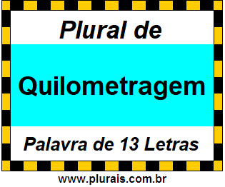 Plural de Quilometragem