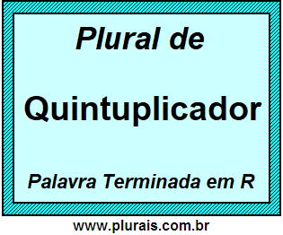 Plural de Quintuplicador