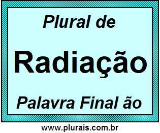 Plural de Radiação