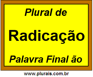 Plural de Radicação