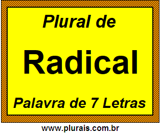 Plural de Radical