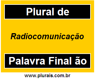 Plural de Radiocomunicação