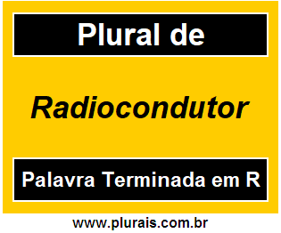 Plural de Radiocondutor