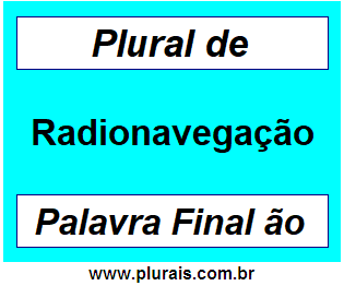 Plural de Radionavegação