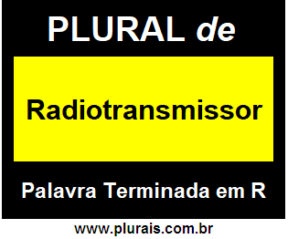 Plural de Radiotransmissor