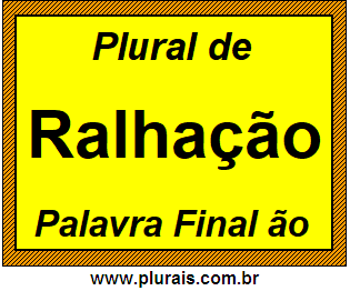 Plural de Ralhação