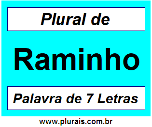 Plural de Raminho