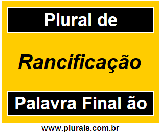 Plural de Rancificação