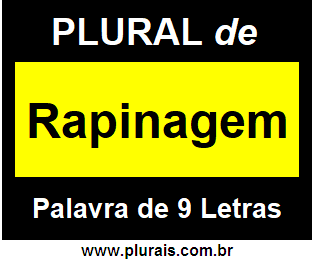 Plural de Rapinagem