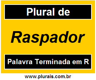 Plural de Raspador