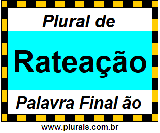 Plural de Rateação