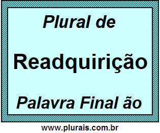 Plural de Readquirição