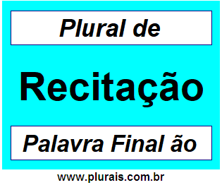 Plural de Recitação