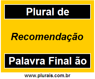 Plural de Recomendação