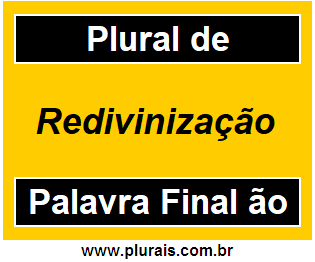 Plural de Redivinização