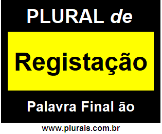 Plural de Registação