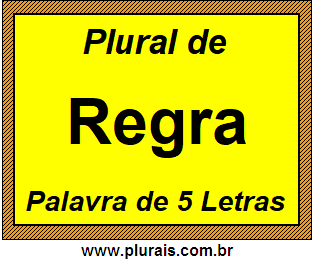 Plural de Regra