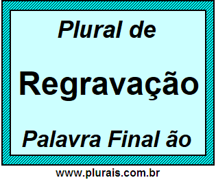 Plural de Regravação