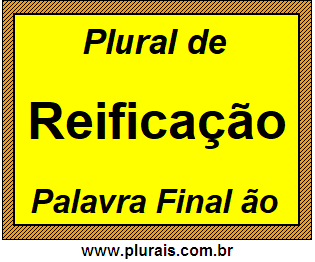 Plural de Reificação