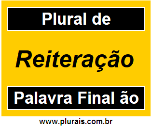 Plural de Reiteração