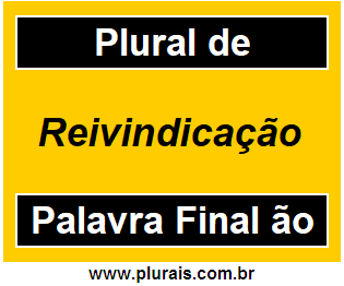 Plural de Reivindicação