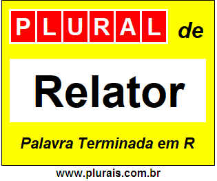 Plural de Relator