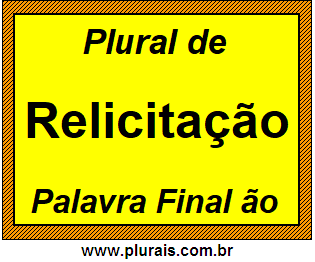 Plural de Relicitação