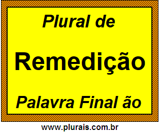 Plural de Remedição