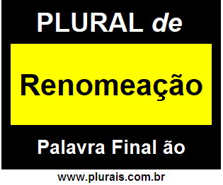 Plural de Renomeação