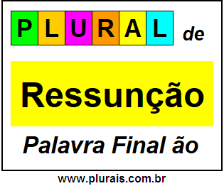 Plural de Ressunção