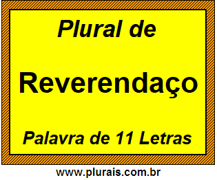 Plural de Reverendaço