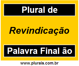 Plural de Revindicação