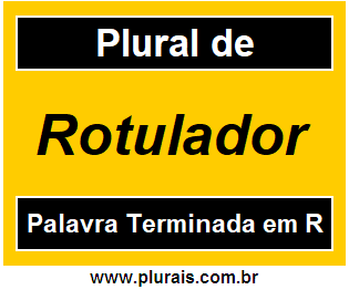 Plural de Rotulador