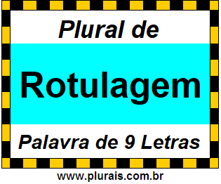 Plural de Rotulagem