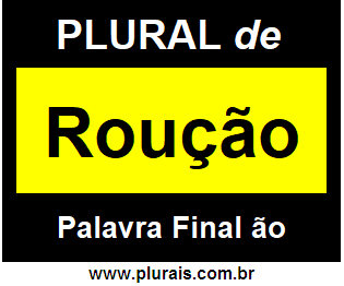 Plural de Roução