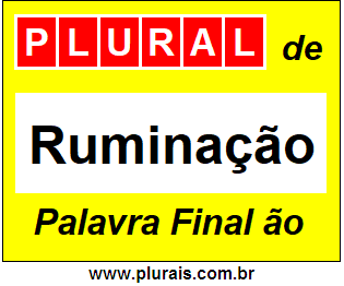 Plural de Ruminação