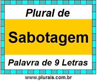 Plural de Sabotagem