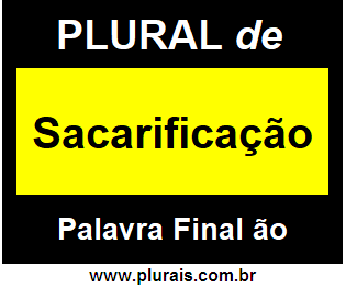 Plural de Sacarificação