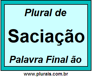 Plural de Saciação