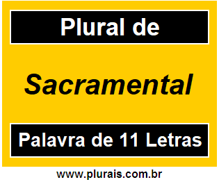 Plural de Sacramental