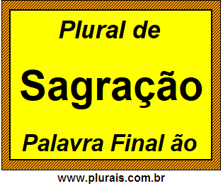 Plural de Sagração