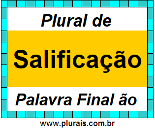 Plural de Salificação