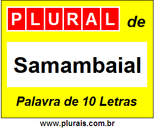 Plural de Samambaial